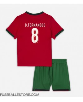 Günstige Portugal Bruno Fernandes #8 Heimtrikotsatz Kinder EM 2024 Kurzarm (+ Kurze Hosen)